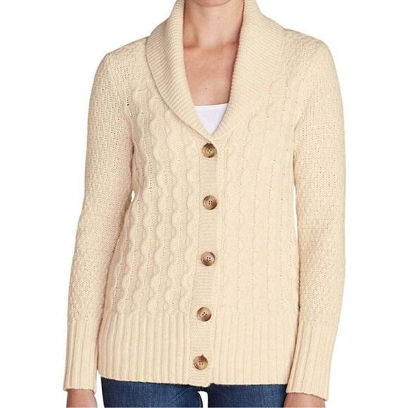 EUC Eddie Bauer's Heritage Shawlneck Wool Cardigan, Sz XL - Picture 1 of 5